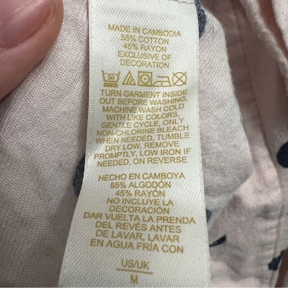 Kate Spade Dream a Little Dream Collection Pink Polka Dot Flannel Robe, M - Picture 4 of 7